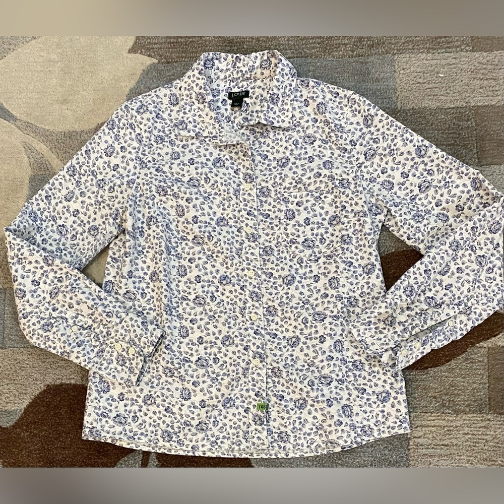 J. Crew Slim-fit Button Front in Blue China Rose Liberty® Fabric